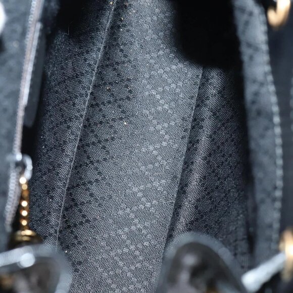 GUCCI Bamboo Backpack Enamel Black Gold 003 2058 0030 Auth bs29262 main image 15